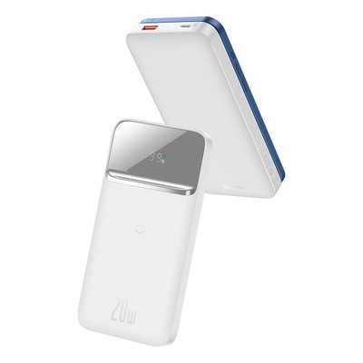 Повербанк для айфону MagSafe бездротовий магнітний білий 10000 мАг 20Вт Baseus Magnetic PPCX010102 PPCX010102 фото