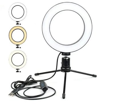 Кольцевая светодиодная лампа Ring Fill Light QX-160 + металлический штатив 1319 фото