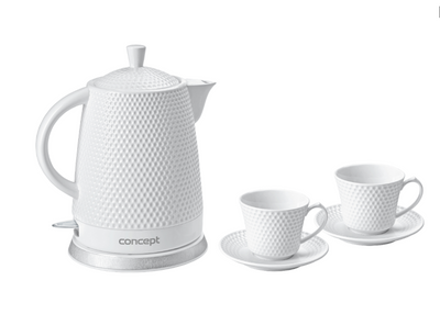 Керамічний електрочайник чайник Concept RK-0040 з двома чашками Чехія rk0040 фото