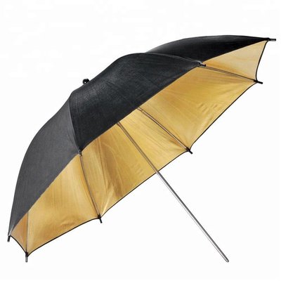 Зонт студийный Prolight на отражение 84 см черный-золото 1209 фото