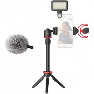 Набор блогера микрофон BY-MM1+ LED лампа штатив BOYA BY-VG350 BY-VG350 фото