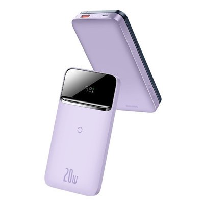 Повербанк для айфону MagSafe бездротовий магнітний фіолетовий 10000 мАг 20Вт Baseus Magnetic PPCX010102 PPCX010105 фото