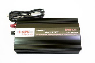 Інвертор 5 Core 1300W із зарядкою 12 V на 220 V Перетворювач 1011 фото