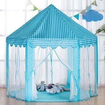 Палатка детская игровая голубая KRUZZEL 6105 js2102 фото