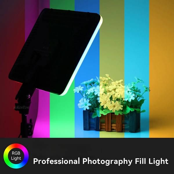 Світлодіодне відео світло Camera light PM-26 RGBW LED панель живлення від USB + Штатив 1369 фото