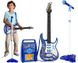 Дитяча електро гітара з мікрофоном та підсилювачем блакитна 1554 9x2294 фото 3