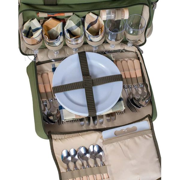 Термосумка з набором пластикового посуду для пікніка на 6 персон Ranger НВ6-520 Rhamper Lux (Арт RA 9902) RA 9902 фото