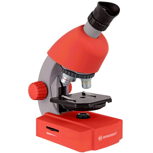 Мікроскоп Bresser Junior 40x-640x Red з набором для експериментів і адапттером для смартфону (8851300E8G000) 923031 фото