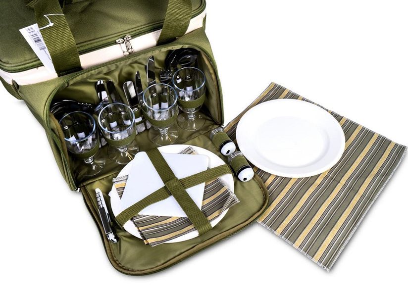 Набір посуду для пікніка на 4 особи в термосумці Ranger Lawn (Арт RA 9909) RA 9909 фото