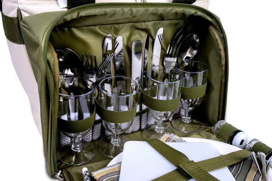 Набір посуду для пікніка на 4 особи в термосумці Ranger Lawn (Арт RA 9909) RA 9909 фото