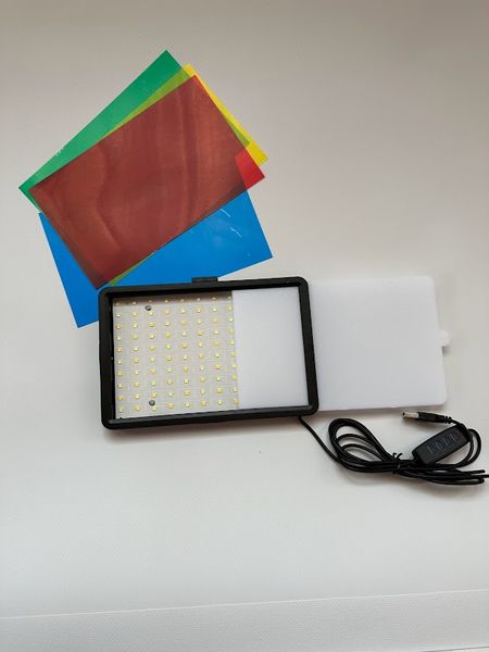 Світлодіодна лампа LED Square Fill Light 19 х 12.5 см відеосвітло з кольоровими фільтрами для фото 1391 фото