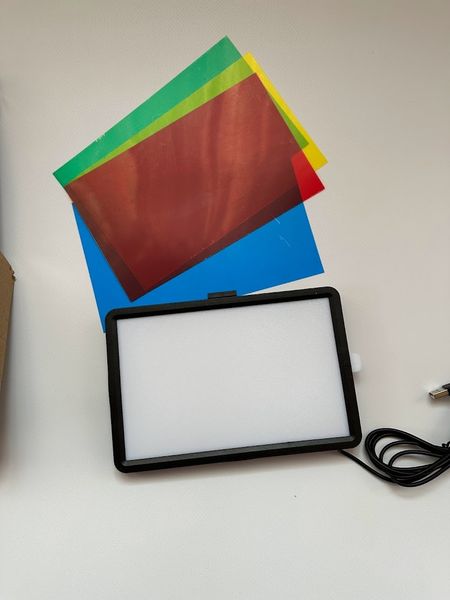 Світлодіодна лампа LED Square Fill Light 19 х 12.5 см відеосвітло з кольоровими фільтрами для фото 1391 фото