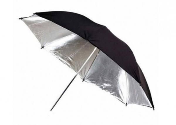 Набір постійного студійного світла Prolight з парасолькою на відбиття 84 см чорний срібло 1184 фото