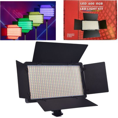 Відеосвітло LED освітлювач Varicolor PRO LED U600+ RGB (3200-5600K) Повна комплектація 1431 фото