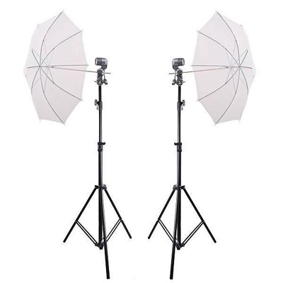 Комплект постійного студійного світла Prolight з парасольками на просвіт 90 см 1185 фото