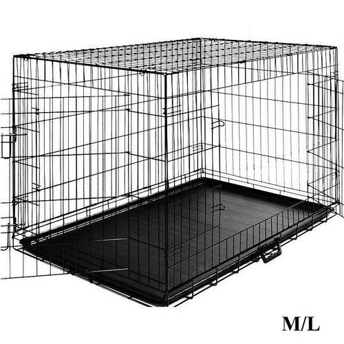 Клітка для собак переносна металева складна AML M/L (76Х47Х53) Польща 1250 фото