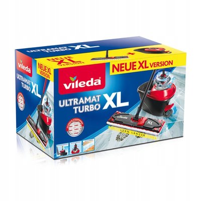 Набор для уборки Vileda Ultramat Turbo XL (швабра и ведро с отжимом) 5009 фото