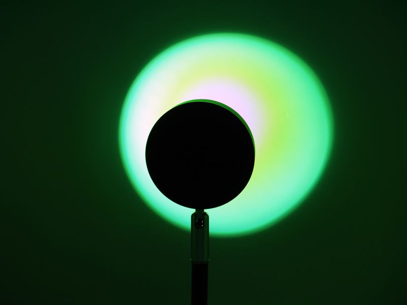 Лампа Sunset Lamp для селфі ефект сонця RGB + пульт (F-20) 23см 16 кольорів 4 режими 4753 фото