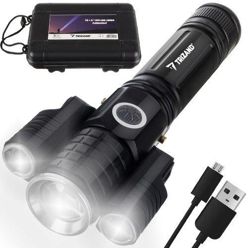Ліхтар тактичний Trizand Searchlight T6 2 LED ZOOM 600 mAh 8057 фото