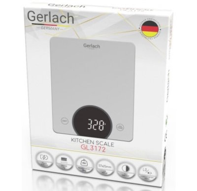 Весы кухонные Gerlach GL 3172 white до 10kg Германия 4904 фото