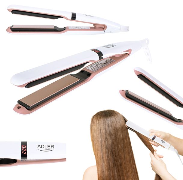 Керамічний випрямляч для волосся Adler AD 2321 LCD Польща 7013 фото