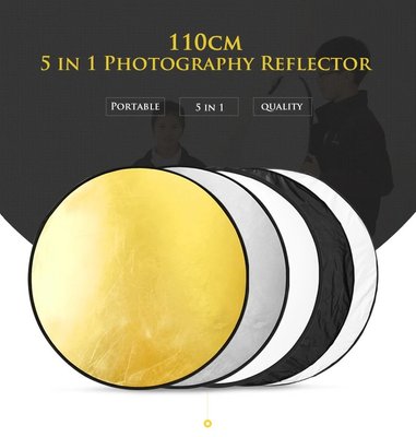 Отражатель 110 см Profi-light 5 в 1 Фото рефлектор круглый 1418 фото