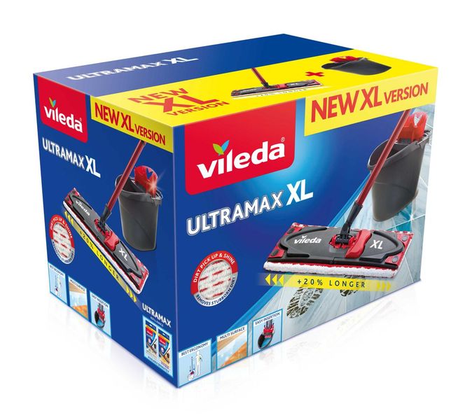 Набір для прибирання швабра+ведро VILEDA UltraMax Box XL 5020 фото