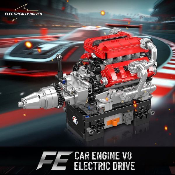 Конструктор двигун і коробка FE V8 750 деталей Mould King Mking Engine 10204 F5171 фото