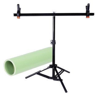 Комплект держатель фона + салатовый ПВХ Фон 70&times;140 см Profi-light 71095 фото