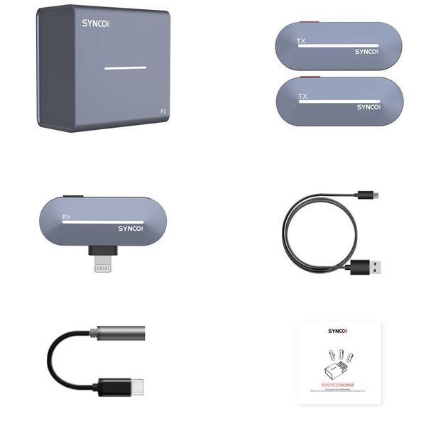 Бездротова мікрофонна система Lightning (iPhone) подвійна Synco P2SL F3205 фото