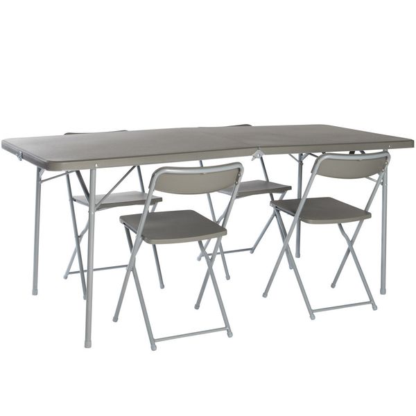 Стол со стульями Vango Orchard XL 182 Table and Chair Set Grey (TBNORCHARG10TET) 928212 фото