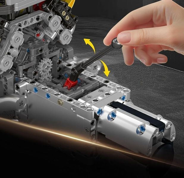 Конструктор двигун і коробка Lambo V12 1260 деталей Mould King Mking Engine 10202 F5169 фото