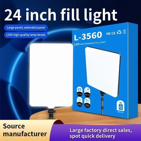 Светодиодная Led- панель L-3560 лампа для видео и фото 3200k-5700k с пультом ДУ 1362 фото