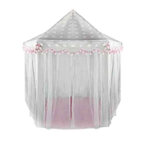 Палатка детская 70 × 140 см серо - розовая Kruzzel 8772 dp7061 фото