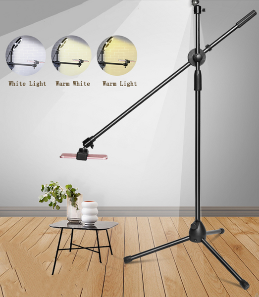 Кольцевая LED лампа 30 см.+ напольная стойка журавль (набор для съемки flatlay) 4667 фото