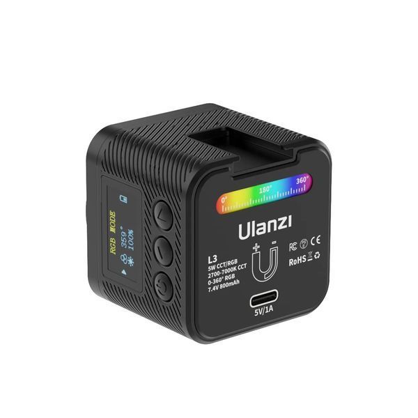 Свет постоянный накамерный мини 2700-7000К Ulanzi L3 RGB L052GBB1 фото