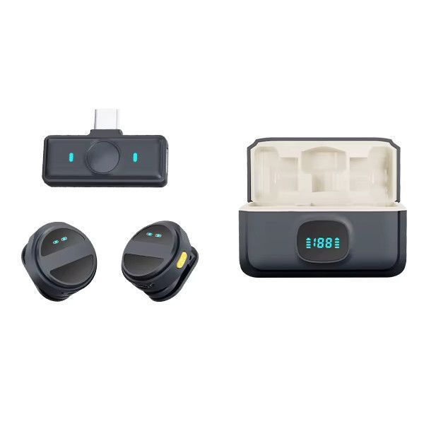 Микрофон беспроводной двойной на магните для iPhone Android Type-C AC Prof SX21 F4791 фото
