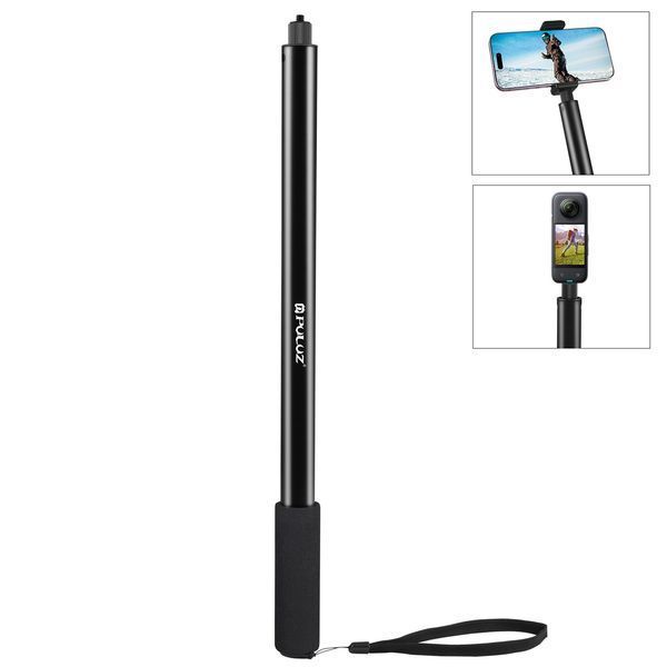 Монопод невидимый для Insta 360 алюминиевый 45-200 см Puluz PU641B PU641B фото