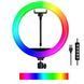 Кольцевая LED лампа RGB MJ36 36см.1 крепление на телефон USB 1448 фото 1