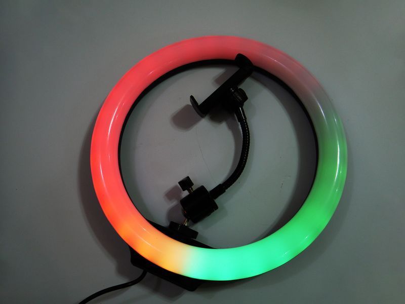 Кольцевая LED лампа RGB MJ36 36см.1 крепление на телефон USB 1448 фото