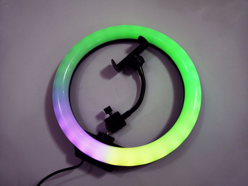 Кольцевая LED лампа RGB MJ36 36см.1 крепление на телефон USB 1448 фото