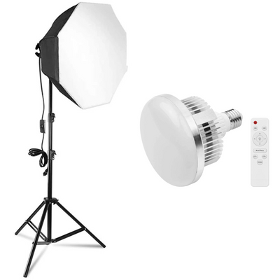 Набір студійного LED-світла коктбокс Proligh 70х70 см LED Лампа 150 Вт з пультом 1328 фото