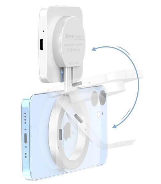 Лампа селфи для айфон магнитная MagSafe белая Ulanzi LT010 3045 3680 фото
