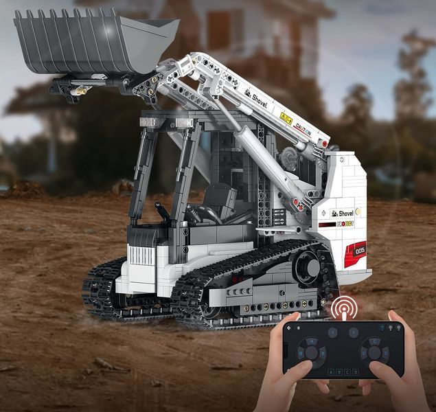 Конструктор мини погрузчик с бортовым поворотом с пультом 1227 деталей Reobrix Mechanical 22004 5268 фото