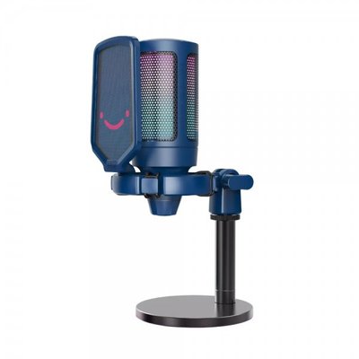 Микрофон конденсаторный игровой с поп-фильтром голубой Fifine A6B RGB Ampligame A6B фото