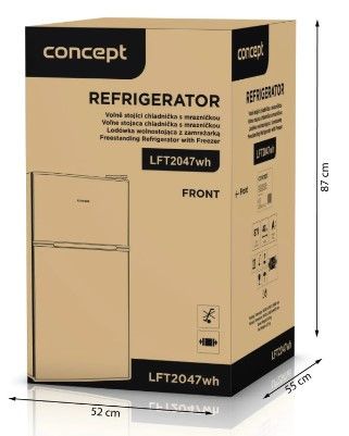 Холодильник з морозильною камерою Concept LFT2047WH 87 л Чехія LFT2047WH фото