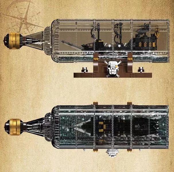 Конструктор піратський корабель Чорна перлина в пляшці на 2206 деталей Mould King 10065 F5581 фото