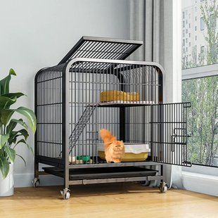 Металлическая клетка вольер для домашних животных 60 x 45 x 66 см на колесах 31124 фото