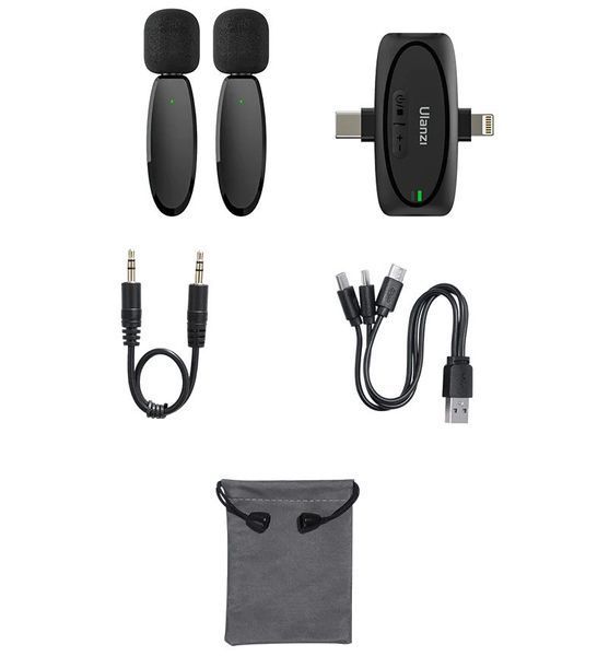 Микрофон беспроводной 3в1 iPhone/Android/камера двойной 50м Ulanzi V6 4344 фото