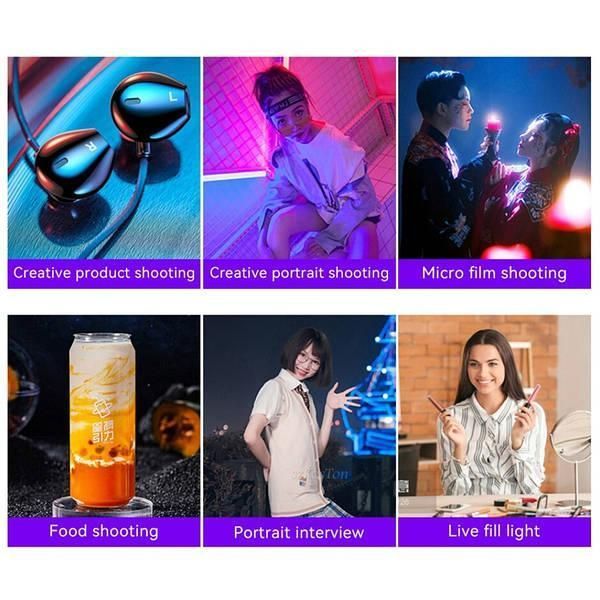 Світлодіодне відео світло Camera light PM-26 RGBW LED панель живлення від USB + Штатив 1369 фото